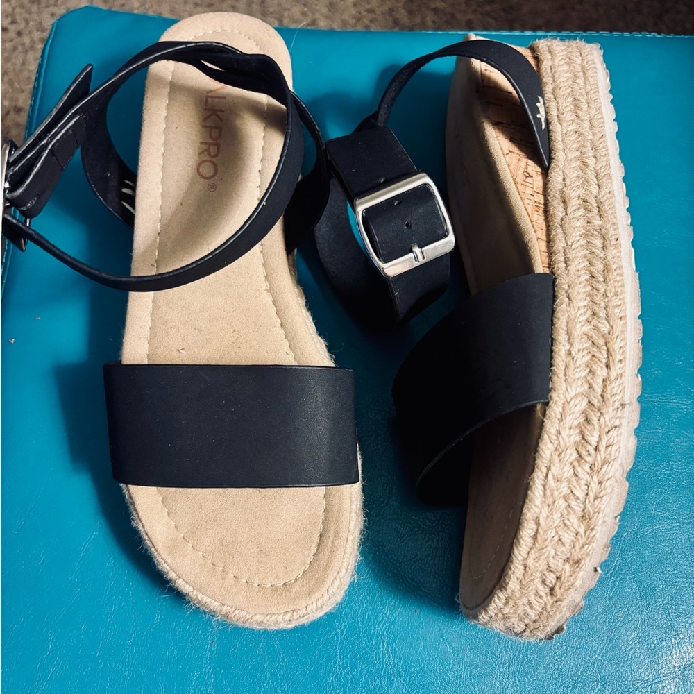 Black Espadrille Sandals